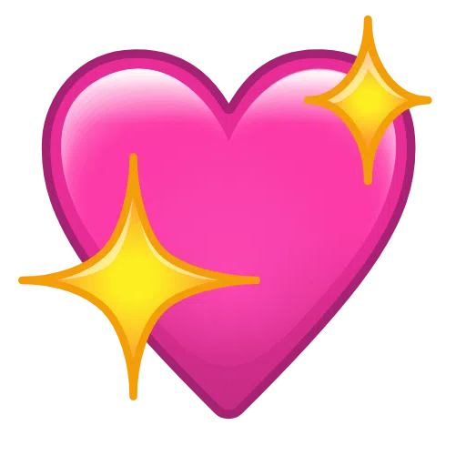 Telegram sparkling heart emoji image