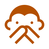 Docomo speak-no-evil monkey emoji image
