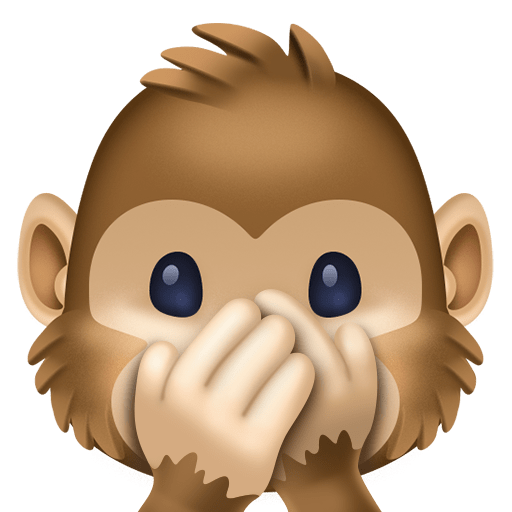 Facebook speak-no-evil monkey emoji image
