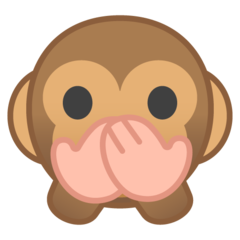 Google speak-no-evil monkey emoji image