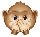 Huawei speak-no-evil monkey emoji image