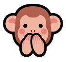 SoftBank speak-no-evil monkey emoji image