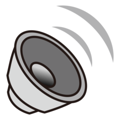 Emojidex speaker with one sound wave emoji image