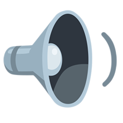 Facebook Messenger speaker with one sound wave emoji image