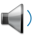 LG speaker with one sound wave emoji image