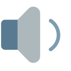 Mozilla speaker with one sound wave emoji image