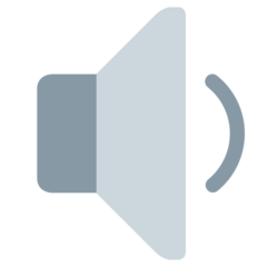 Twitter speaker with one sound wave emoji image
