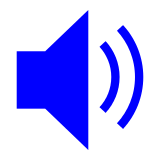 Docomo speaker with three sound waves emoji image
