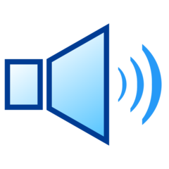 Emojidex speaker with three sound waves emoji image