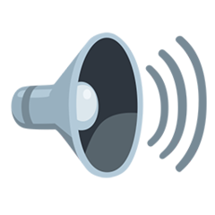 Facebook Messenger speaker with three sound waves emoji image