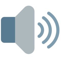 Mozilla speaker with three sound waves emoji image
