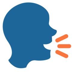 Twitter speaking head in silhouette emoji image