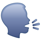 Whatsapp speaking head in silhouette emoji image
