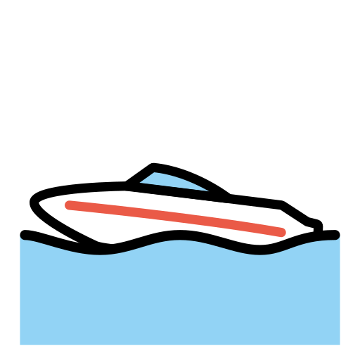 Openmoji speedboat emoji image