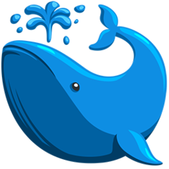 Facebook Messenger spouting whale emoji image