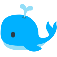 Mozilla spouting whale emoji image