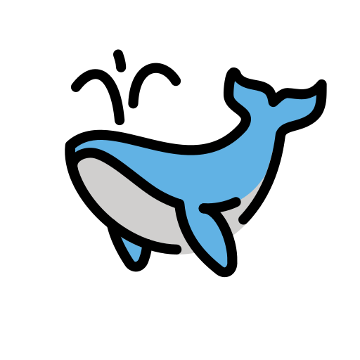 Openmoji spouting whale emoji image