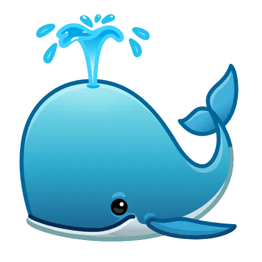 Telegram spouting whale emoji image
