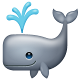Whatsapp spouting whale emoji image