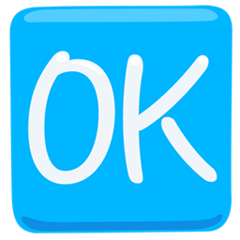 Facebook Messenger squared ok emoji image