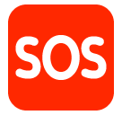 SoftBank squared sos emoji image