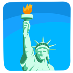 Facebook Messenger statue of liberty emoji image