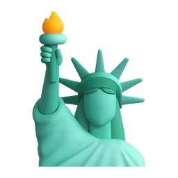 Microsoft Teams statue of liberty emoji image