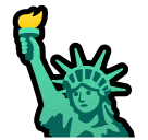 SoftBank statue of liberty emoji image