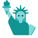 Toss statue of liberty emoji image