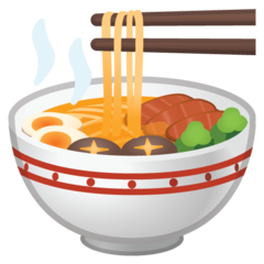 Google steaming bowl emoji image