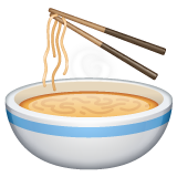 Whatsapp steaming bowl emoji image