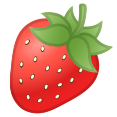 Google strawberry emoji image