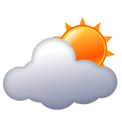 Emojidex sun behind cloud emoji image
