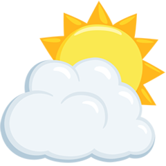 Facebook Messenger sun behind cloud emoji image