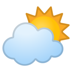 Google sun behind cloud emoji image