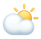 Huawei sun behind cloud emoji image