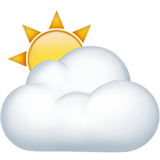 IOS/Apple sun behind cloud emoji image