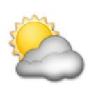 LG sun behind cloud emoji image