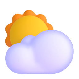 Microsoft Teams sun behind cloud emoji image