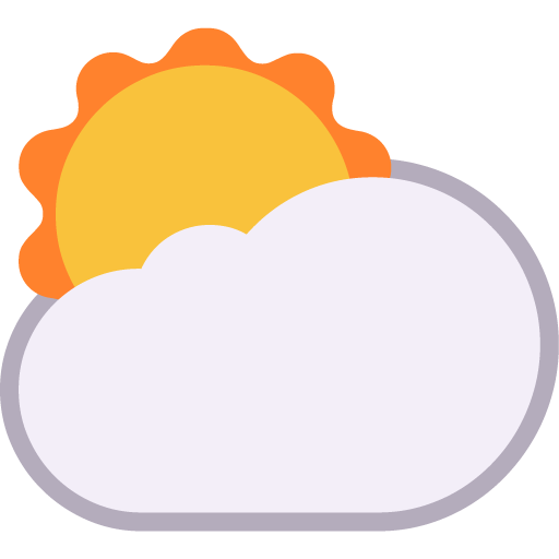 Microsoft sun behind cloud emoji image
