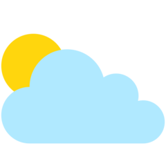Mozilla sun behind cloud emoji image