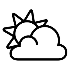 Noto Emoji Font sun behind cloud emoji image