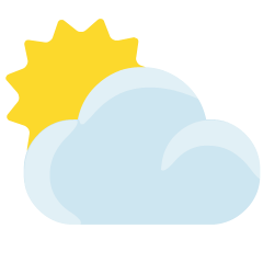Skype sun behind cloud emoji image