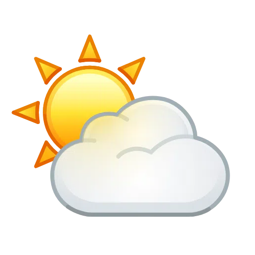 Telegram sun behind cloud emoji image