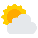 Toss sun behind cloud emoji image