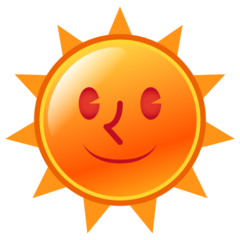 Emojidex sun with face emoji image