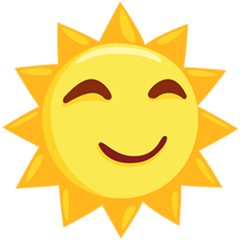 Facebook Messenger sun with face emoji image