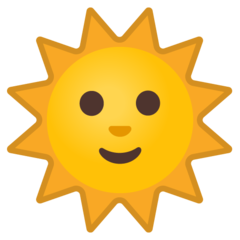 Google sun with face emoji image