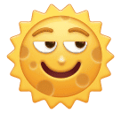 Huawei sun with face emoji image