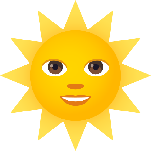 JoyPixels sun with face emoji image